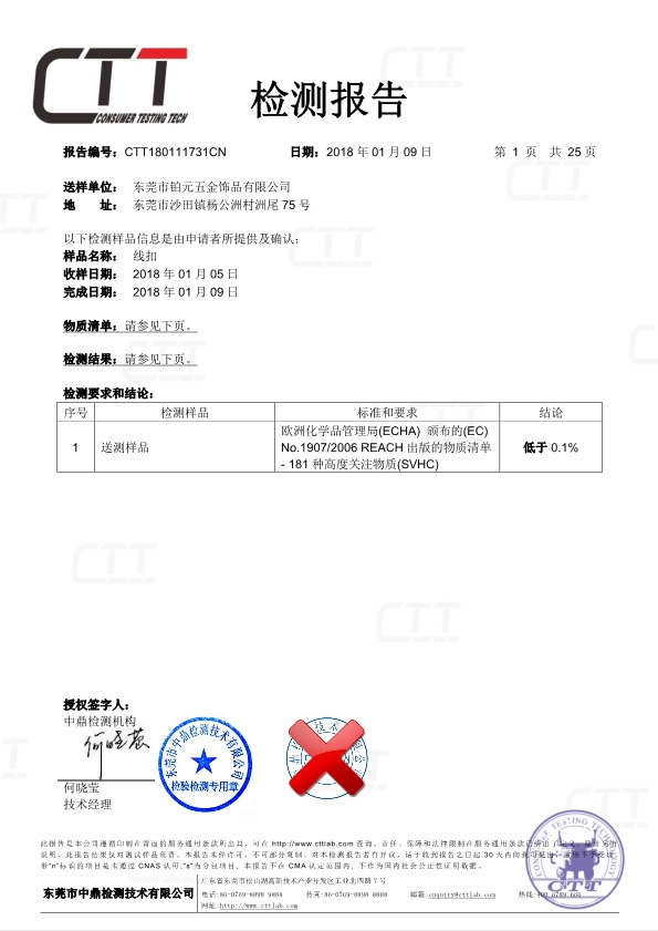 CTT test report