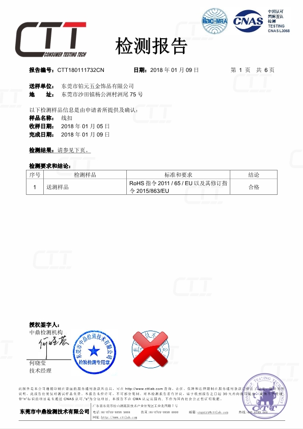 CTT test report