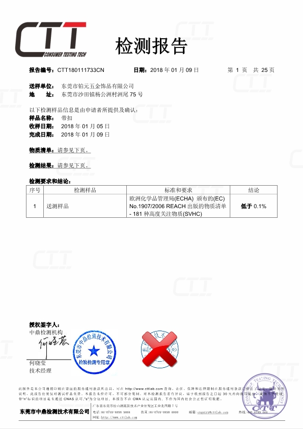 CTT test report